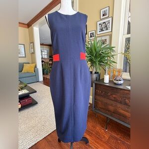 Boden stylish sleeveless dress w/ great back zipper detail, 10. NBW w/out tags.